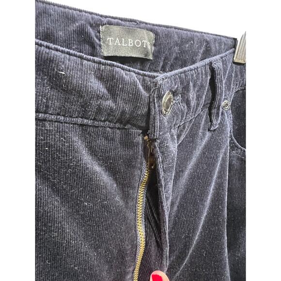 Talbots Womens Size 12 Stretch Fine Corduroy Straight Leg Pants Indigo Blue - Picture 7 of 12